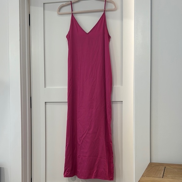 Old Navy Pink satin Midi Dress - Picture 1 of 1
